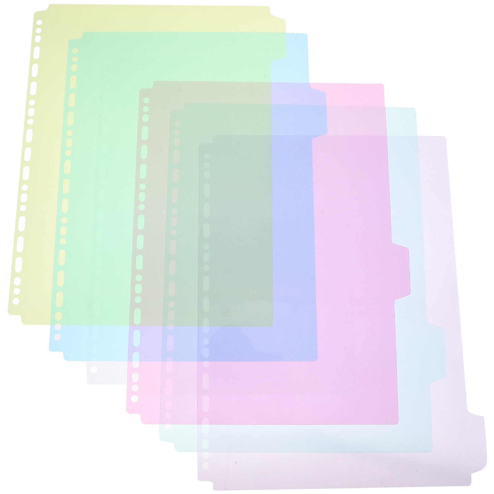 Index Tab Divider - 6Pcs Plastic Tabbed Binder Dividers A4