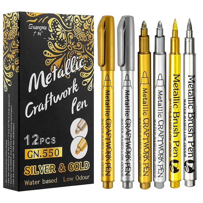 Metallic Marker Pen Set Gold S - Whiteboard Marker Set 评论和价格