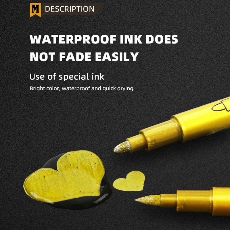 Metallic Marker Pen Set Gold S - Whiteboard Marker Set 评论和价格