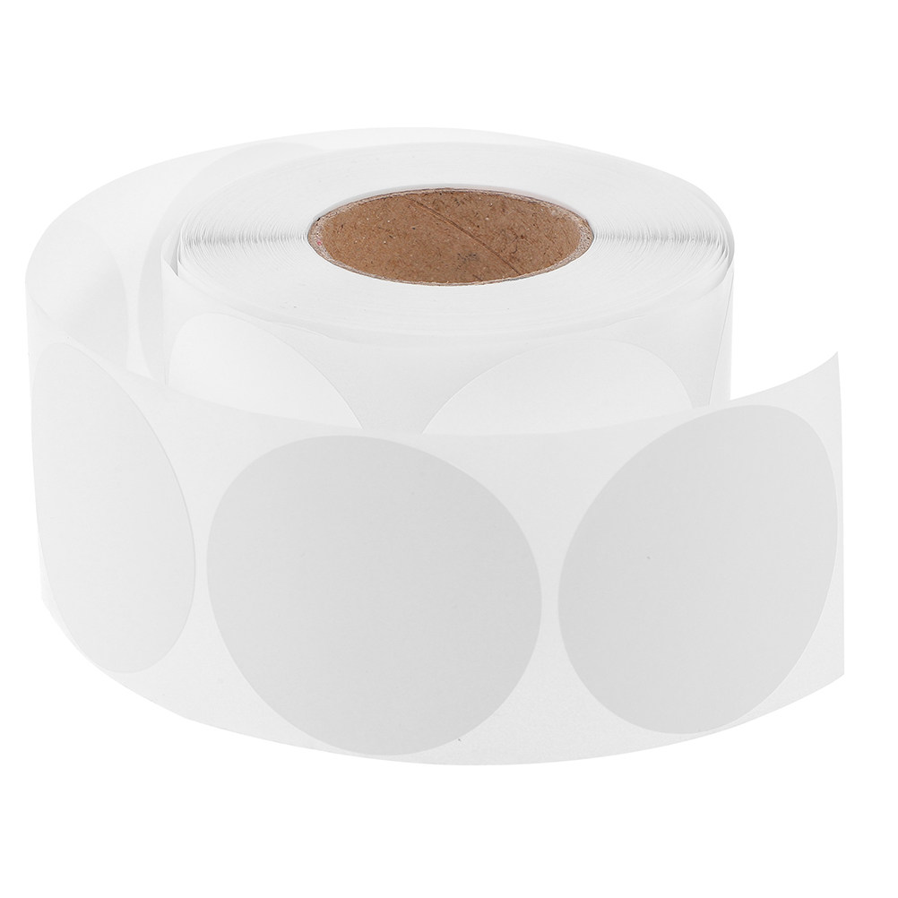 500Pcs Round White Self Adhesi - Sticker Label Roll 评论和价格