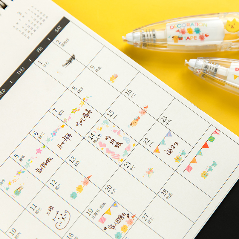 KawaiiDuck Panda Cherry Fish B - Correction Tape Roller 评论和价格