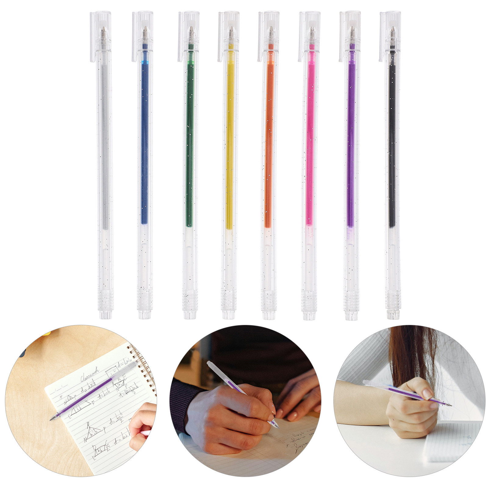 8Pcs Glitter Pens Set Handcraf - Gel Ink Pen Set 评论和价格