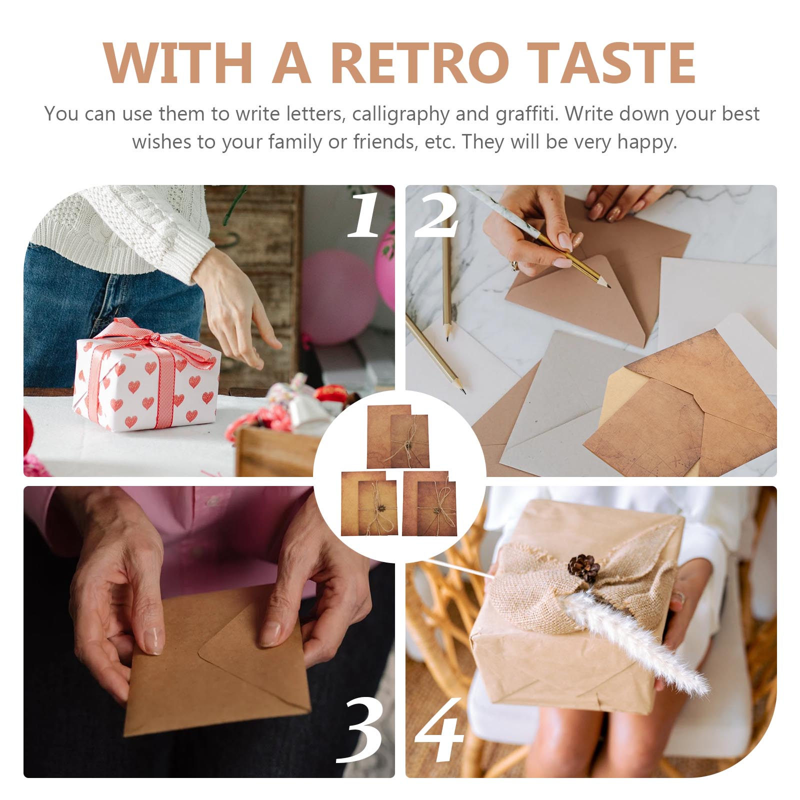 Vintage Writing Paper Envelope - Letter Envelope Kraft 评论和价格