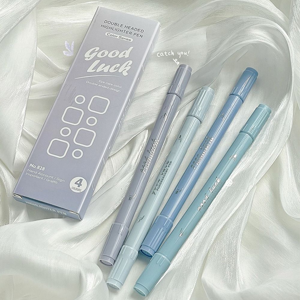 4Colors Double Head Fluorescen - Highlighter Set Pastel 评论和价格