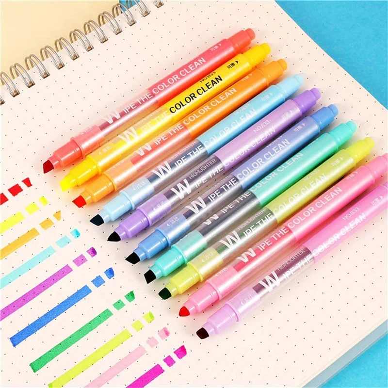10 Colors Erasable Highlighter - Highlighter Set Pastel 评论和价格