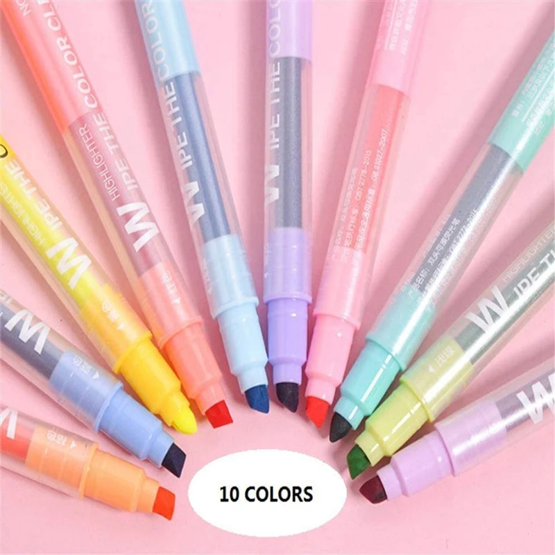 10 Colors Erasable Highlighter - Highlighter Set Pastel 评论和价格