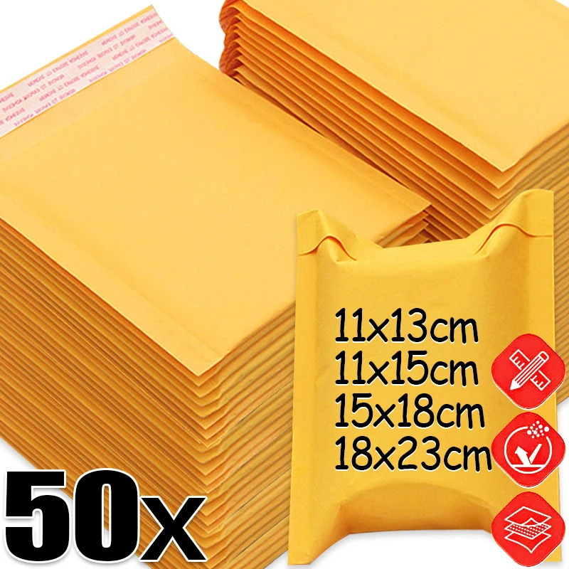 50/10x Kraft Paper Bubble Mail - Letter Envelope Kraft 评论和价格