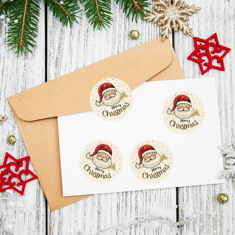 500pcs/Roll Christmas Santa Cl - Sticker Label Roll 评论和价格